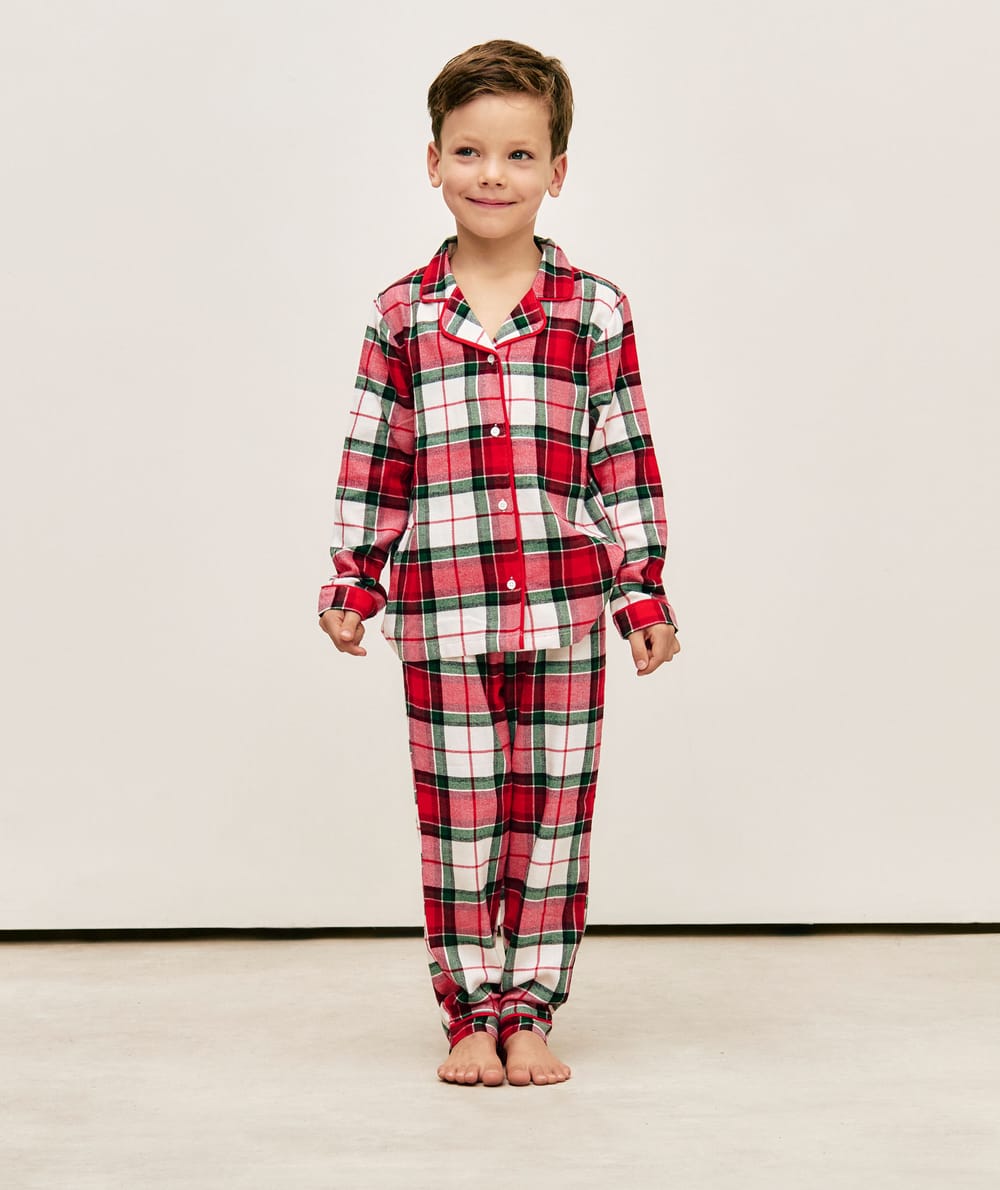 Kids' checked flannel shirt;
