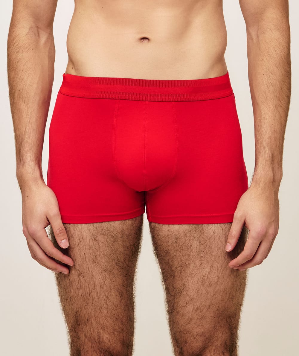 Cotton boxer shorts with message;