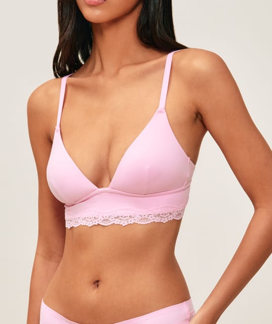 Triangle microfiber bra;