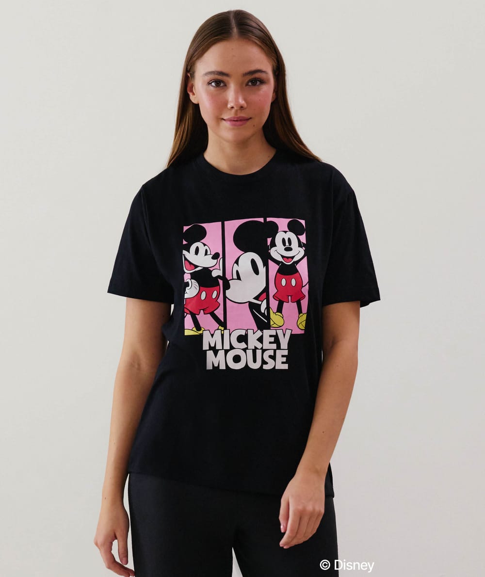 Top de punto de Mickey en negro;