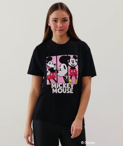 Top de punto de Mickey en negro;