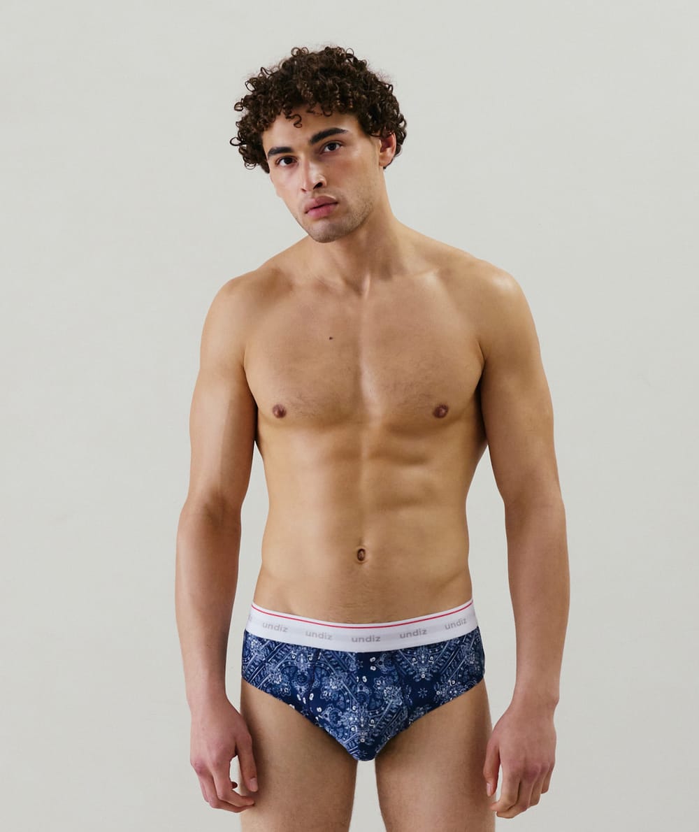 Slip de algodón estampado;