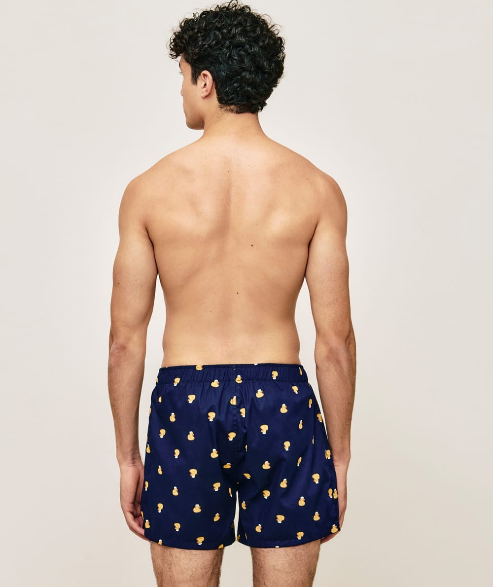 Duck print cotton boxer shorts;