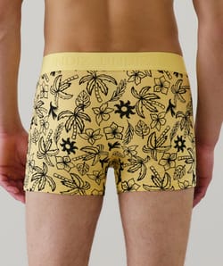 Cotton boxer shorts with pattern;
