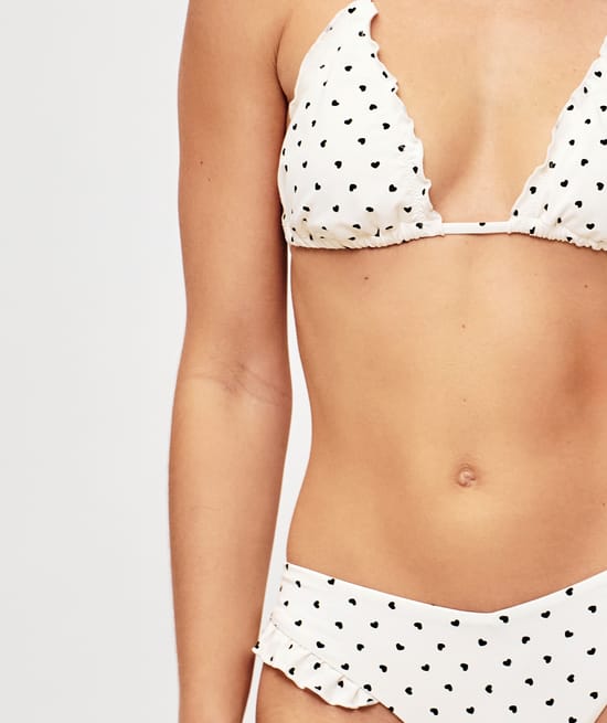Triangle - Bikini top met hartjes;