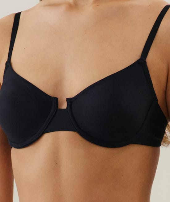 Microfiber balconette bra;