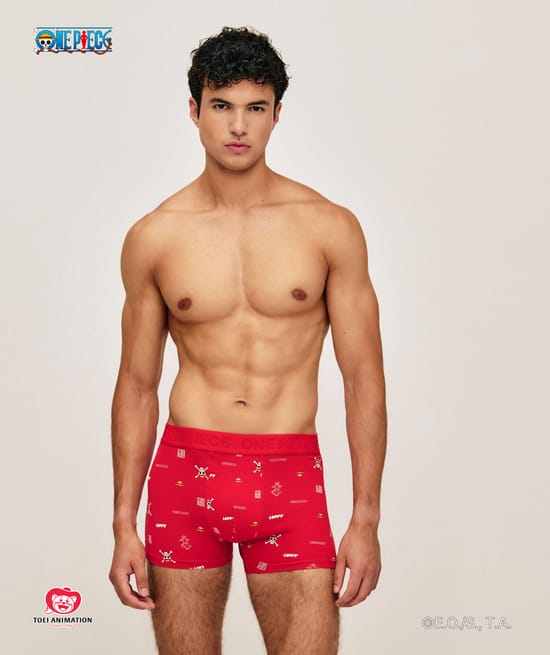 Boxer en coton imprim&eacute; One Piece;