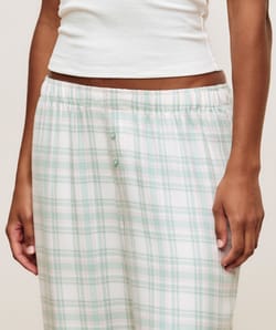 Checked jersey trousers;