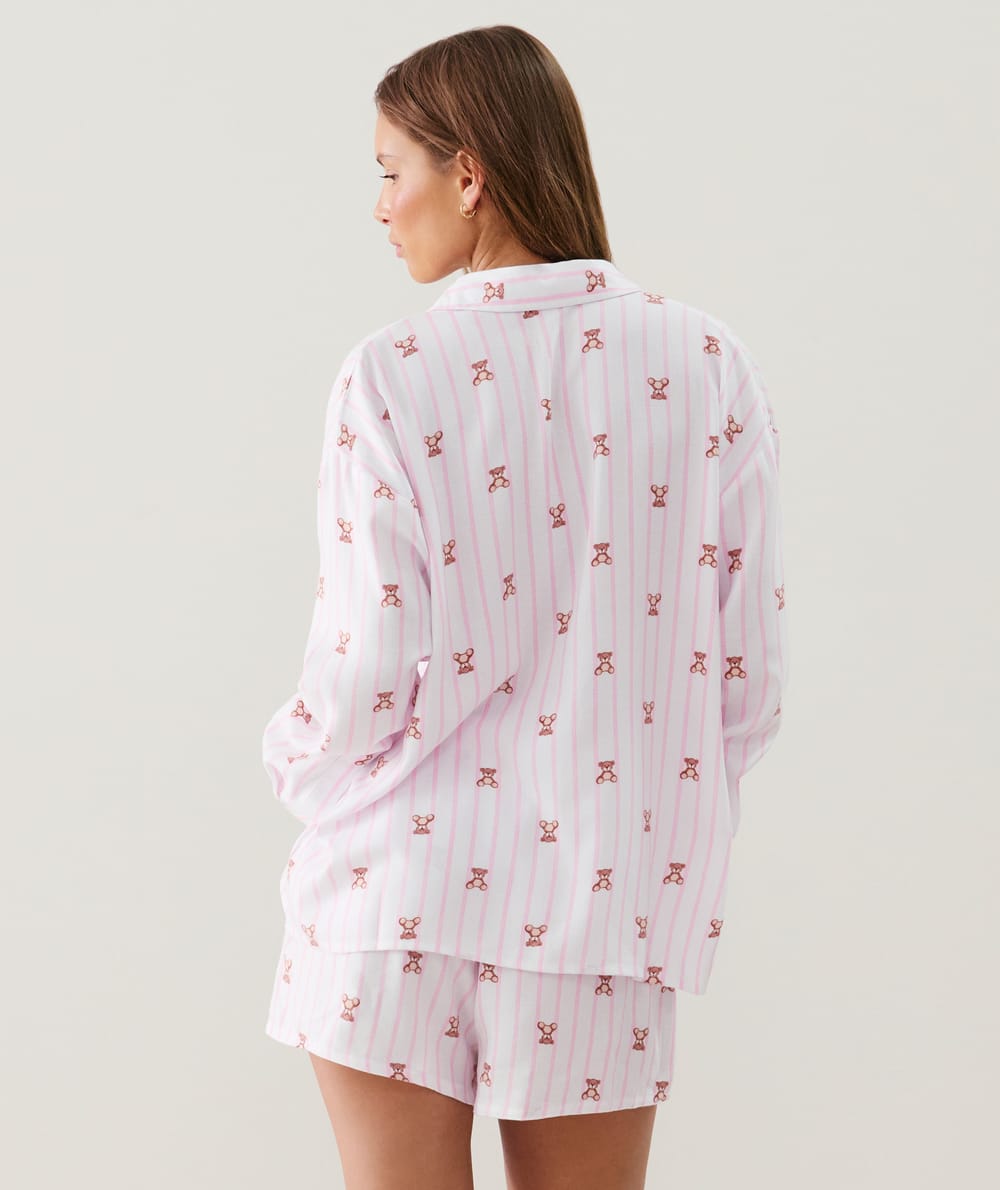 Camisa de franela con estampado;