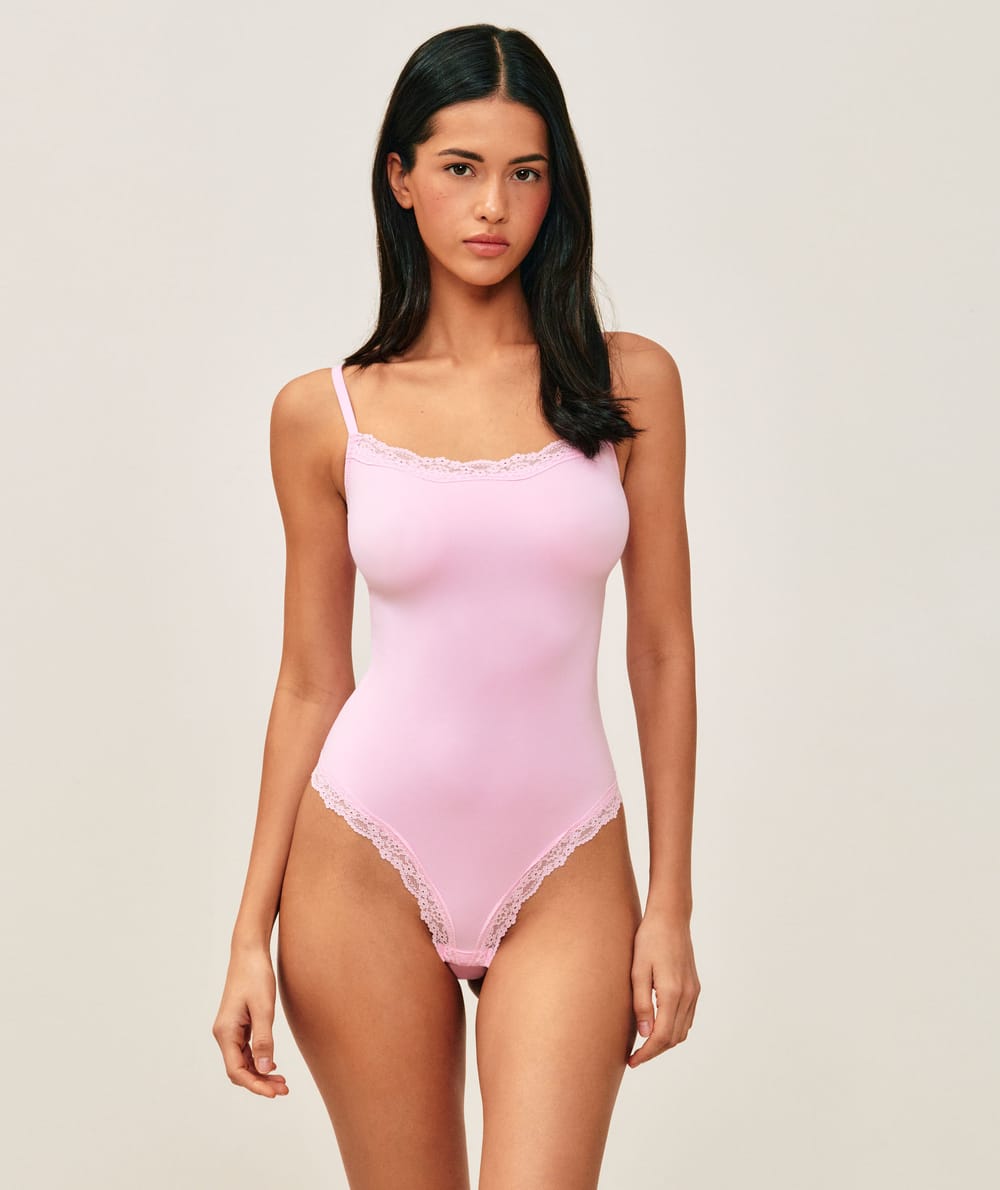 Microfiber and lace body;