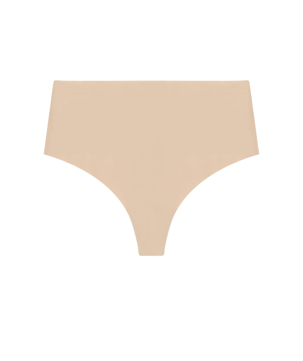Microfiber high-waisted thong;