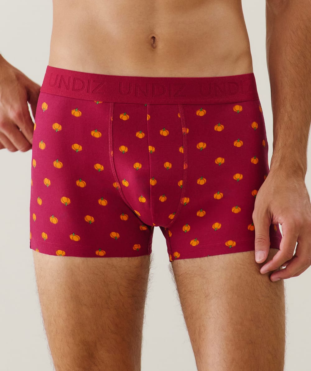 Boxer en coton motifs citrouilles;