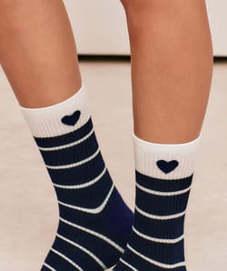 Lot de 3 paires de chaussettes coton &agrave; motifs;