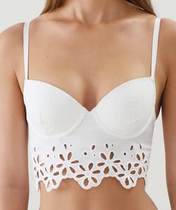 Bustier with embroidery;