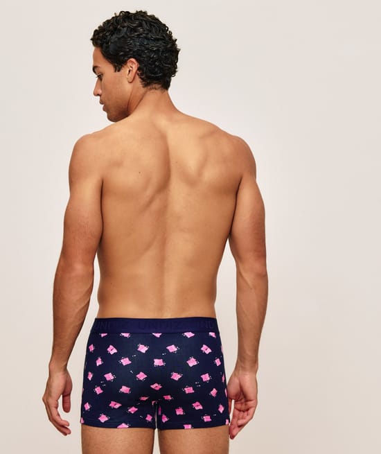 Cotton boxer with bear print;