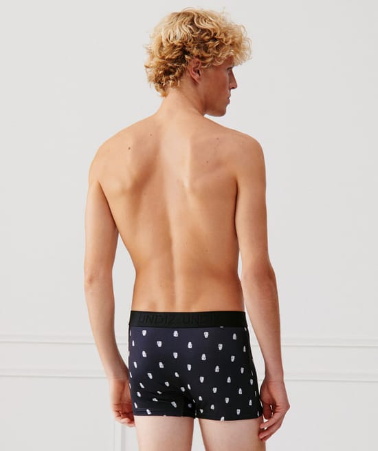 Patterned microfibre boxer shorts;
