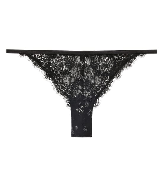 Lace tanga briefs;