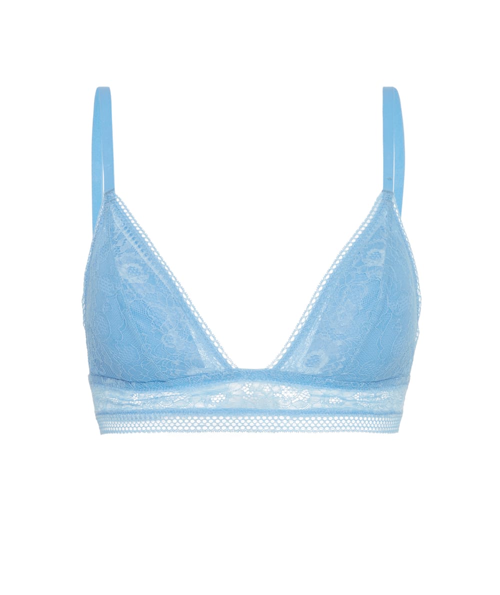 Lace triangle bra;