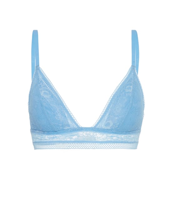 Lace triangle bra;