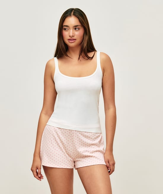 Shorts de jersey con lunares;