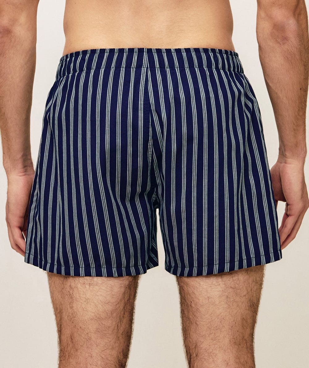 Cotton striped boxer shorts;