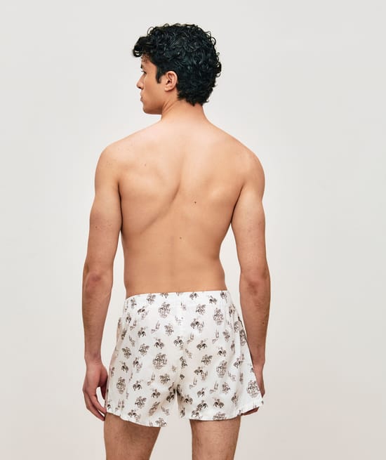 Katoenen boxershorts met cowboyprint;
