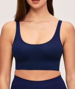 Ribbed seamless bralette;