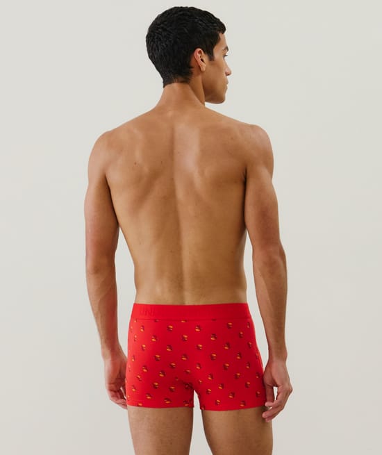 Cotton boxer shorts with pattern;