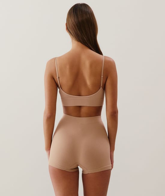 Seamless triangle bra;