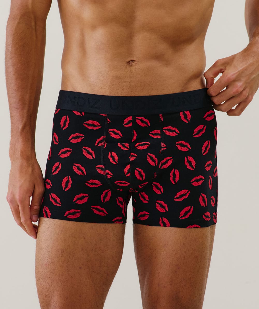 Boxer à motifs en coton;