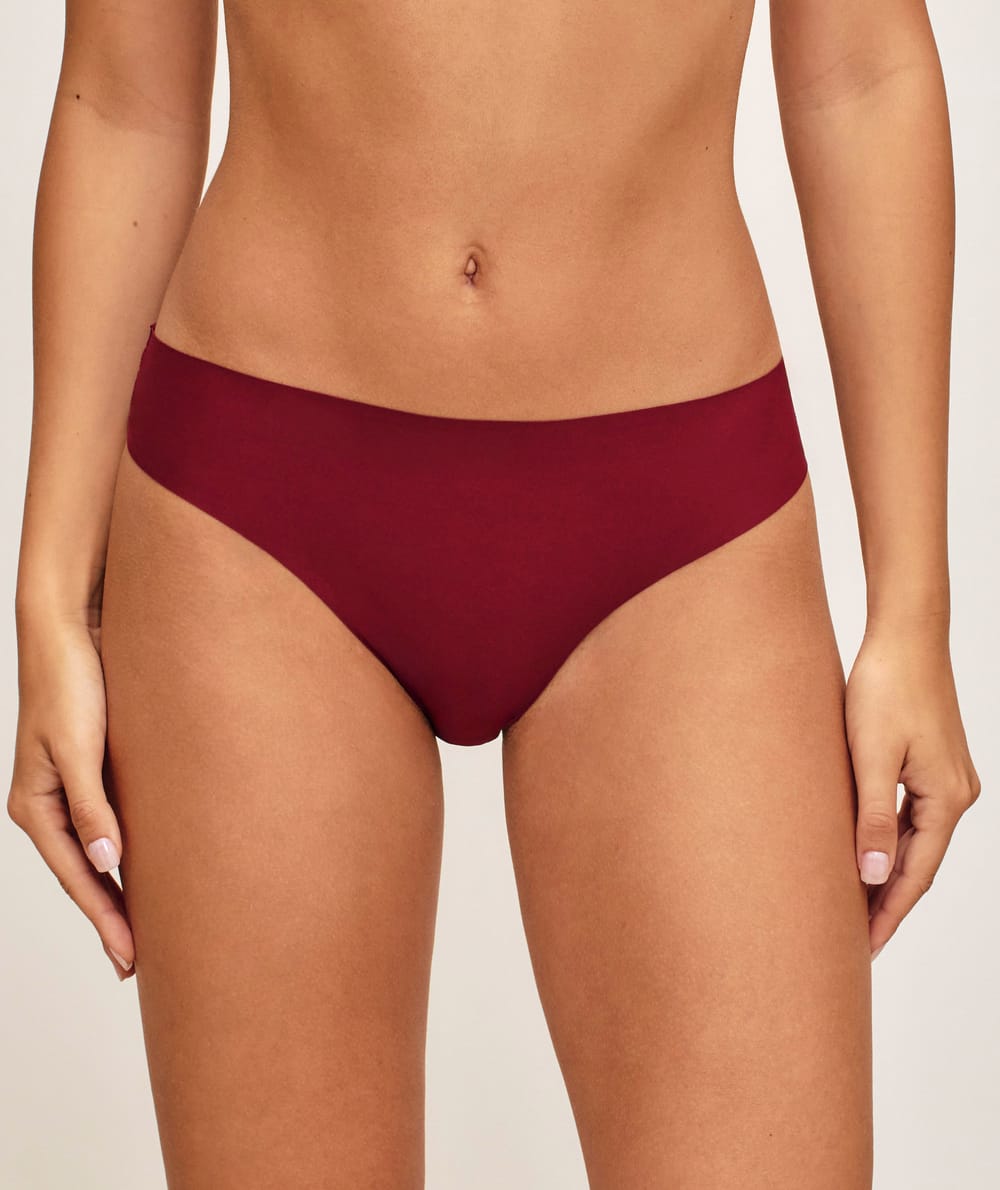 Microfiber and lace panties;