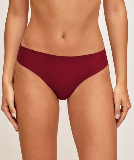 Microfiber and lace panties;
