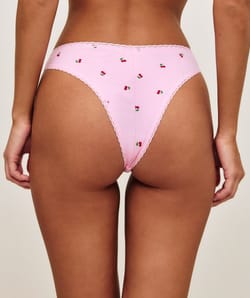 Tanga en coton avec imprim&eacute; cerises;