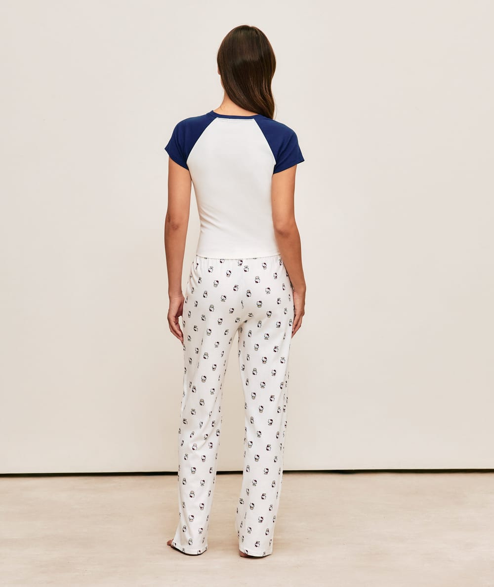Pantalon en jersey avec motif hello kitty;
