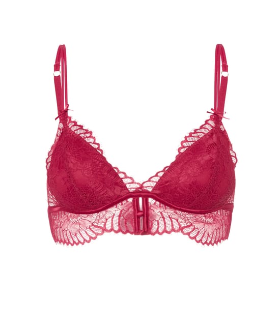 Soutien-gorge triangle push-up en dentelle;