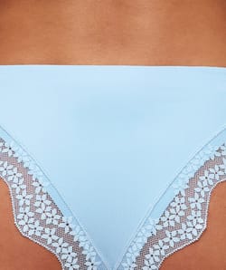 Microfibre and lace knickers;