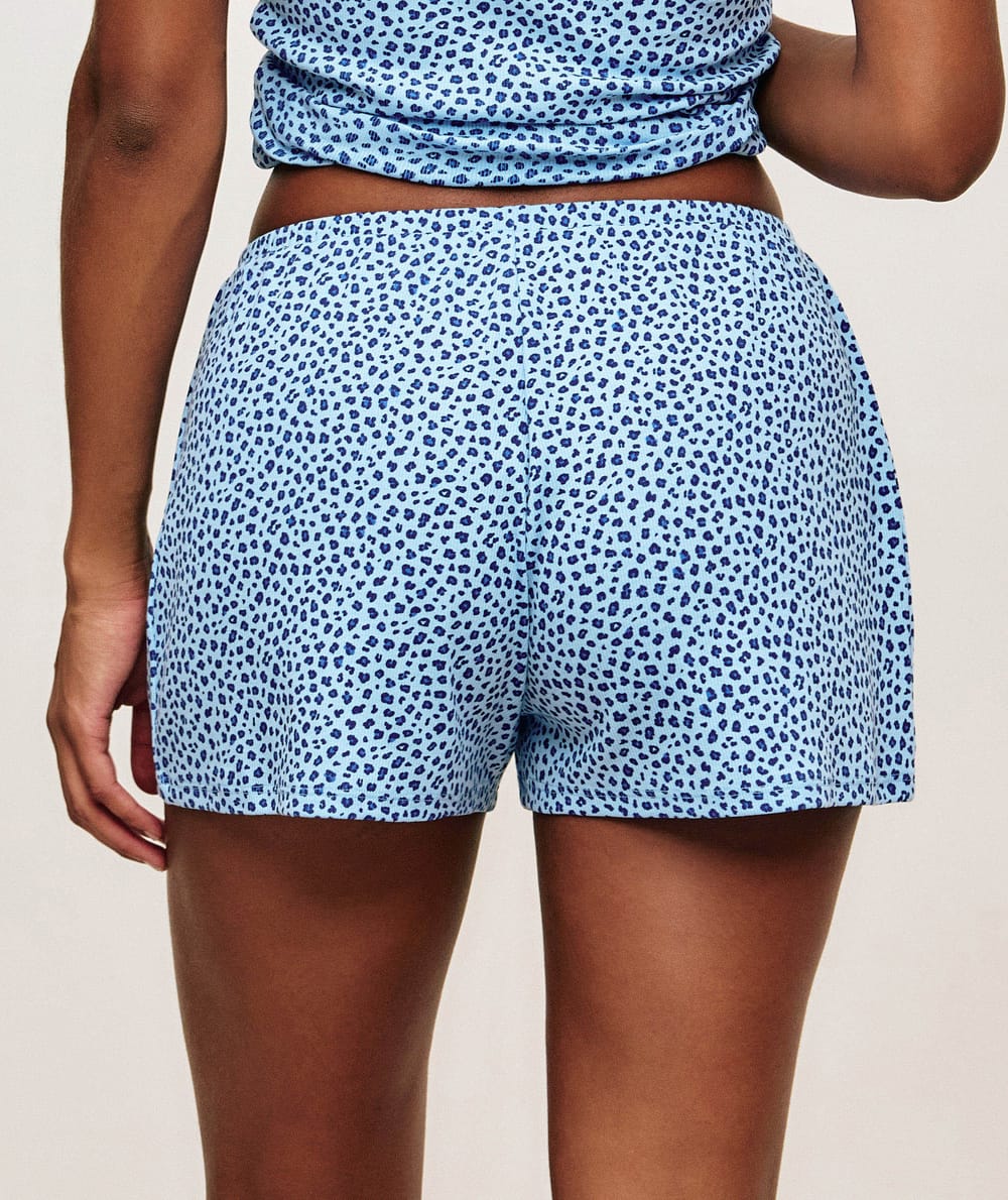 Ribbed jersey shorts;