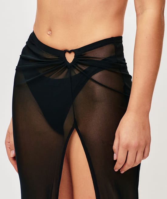 Rok in mesh met hartjuweel;