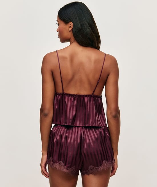 Satin and lace camisole;