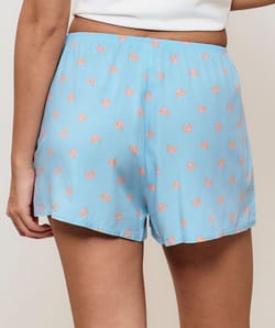 Shorts with croissant pattern;