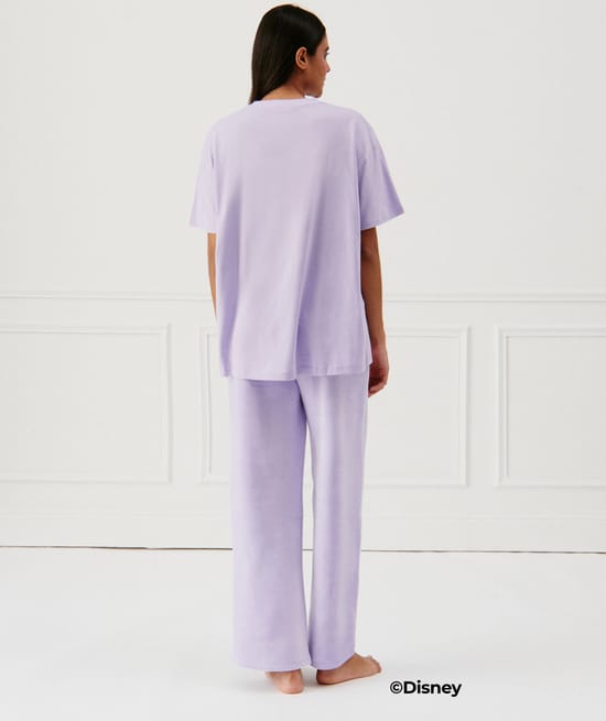 Stitch velvet trousers;