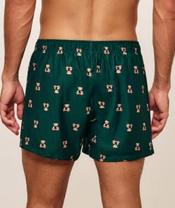 Bear printed cotton boxer;