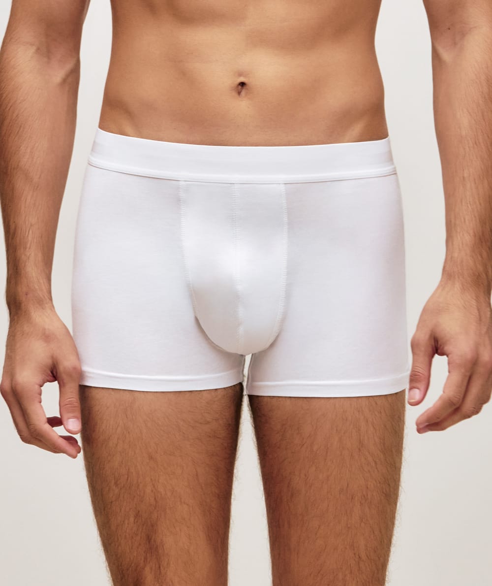 Cotton boxer shorts with message;