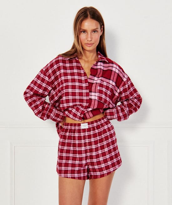 Checked shirt;