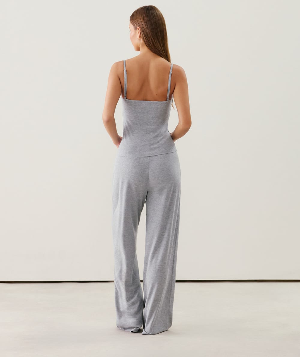 Pantalon lurex côtelé;