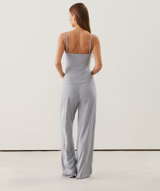 Pantalon lurex côtelé;