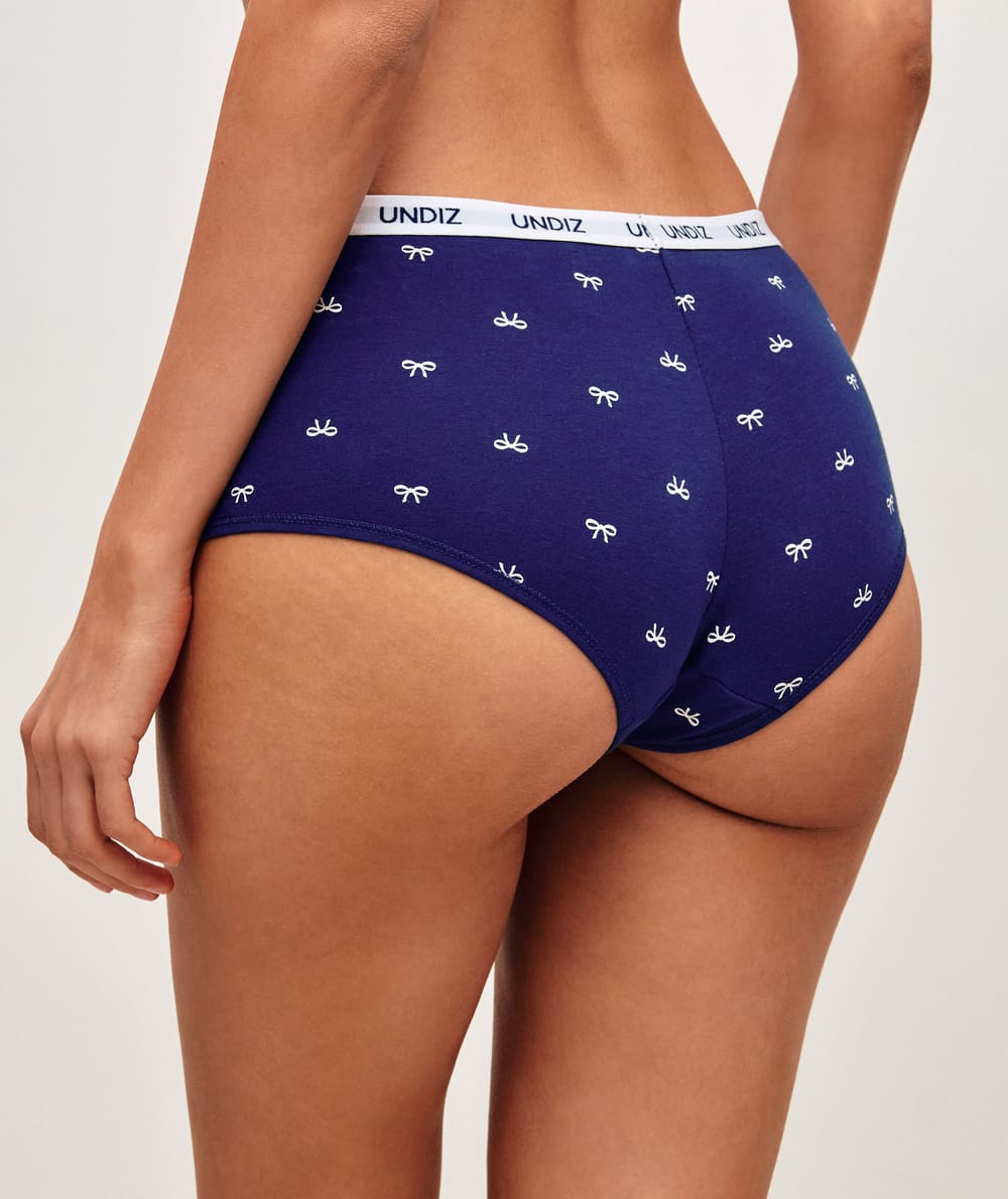 Shorty en coton imprim&eacute; noeuds;