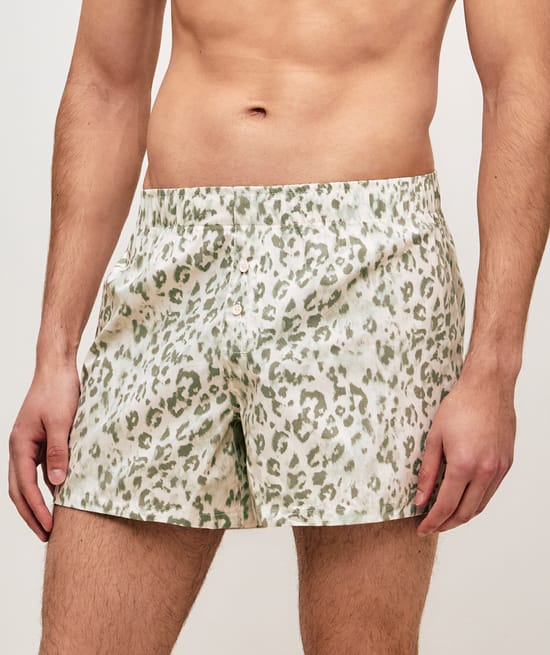 Leopard katoenen boxershort;