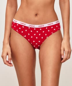 Culotte en coton &agrave; motif c&oelig;urs;