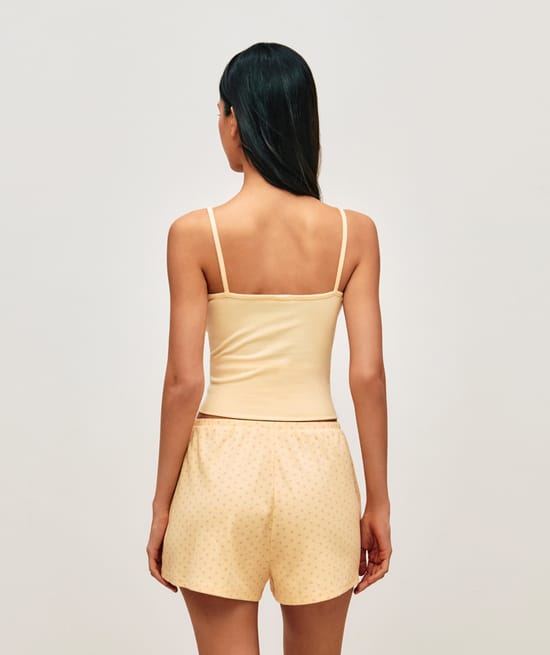 Pantalones cortos de jersey con peque&ntilde;os corazones;
